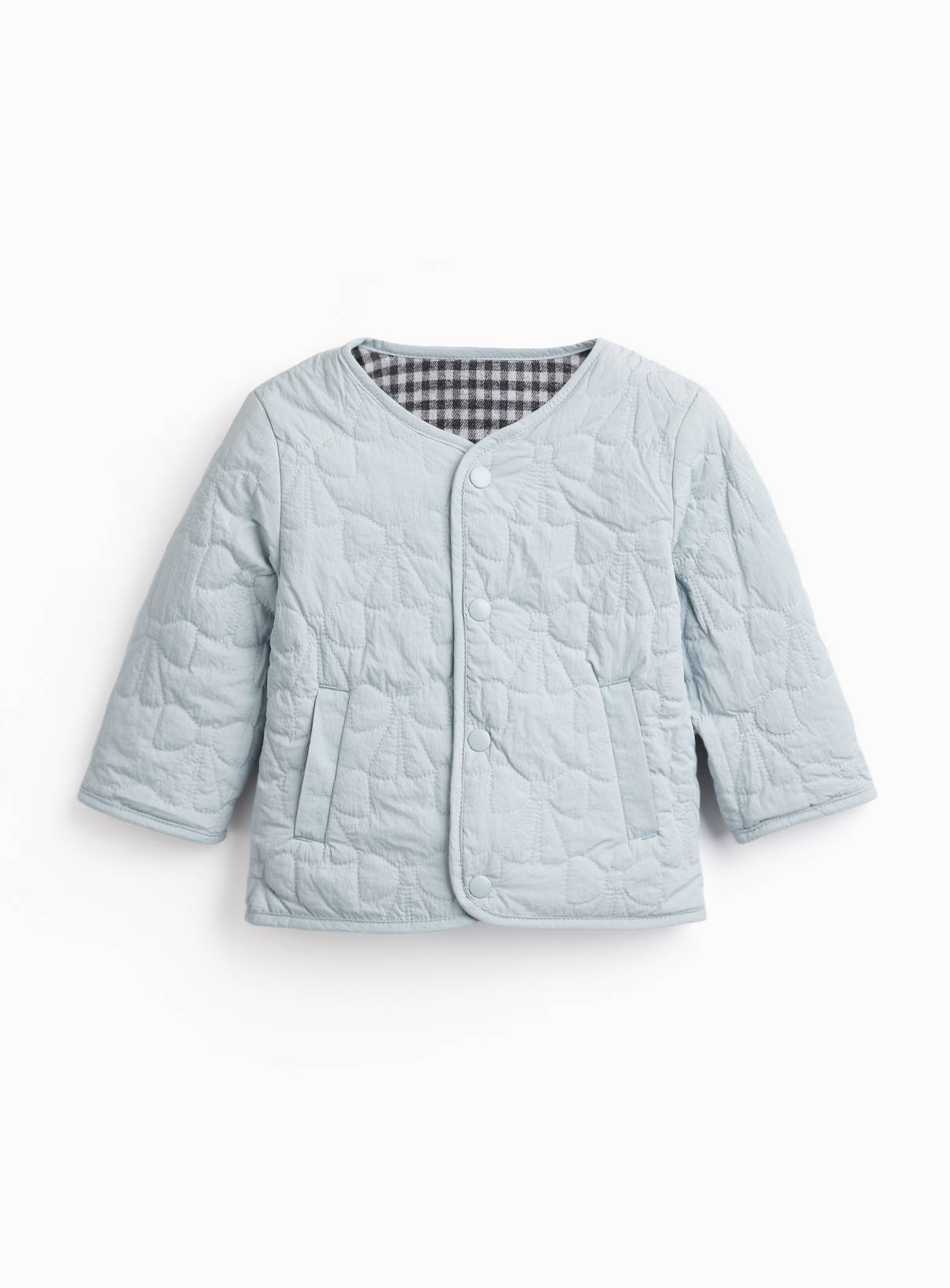 Mono Reversible Check Jacket Up to 3 mths - Image 2